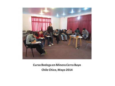 Curso Bodega Minera Cerro Bayo, Noviembre 2014